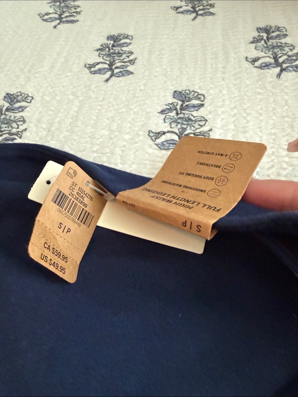 Navy Blue PINK leggings with tags